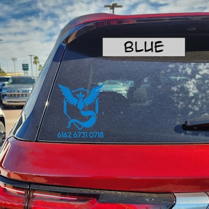 PoGo CUSTOM Team Mystic with Personal Trainer Code Permanent Vinyl Decal