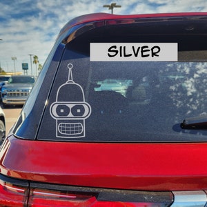 Benders Head From Futurama Permanent Vinyl Decal