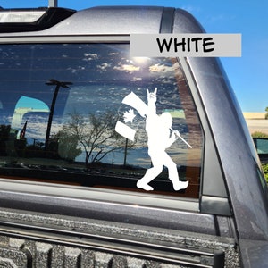 Big Foot Sasquatch With Canadian Flag Permanent Vinyl Decal