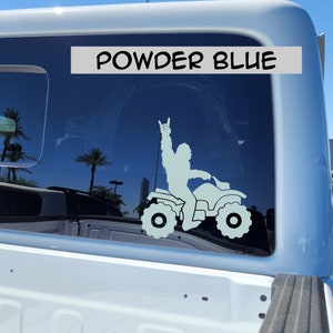 Big Foot Sasquatch Riding an ATV/UTV/4 Wheeler Permanent Vinyl Decal