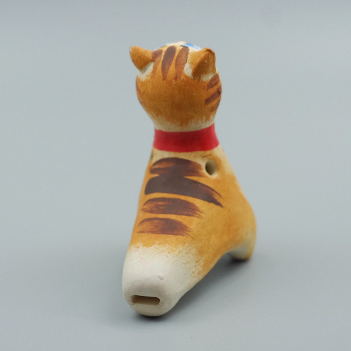 Ceramic whistle catshaped toy cat figurine clay and Etsy
