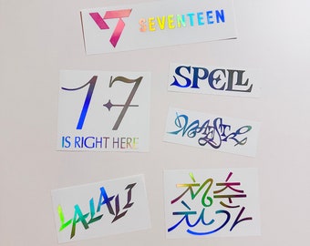 Seventeen Logo / 17 Is Right Here / MAESTRO / SPELL / Cheers to Youth / LALALI Vinyl Sticker Laptop, Phone Case, Wall, Car Lightstick Decal