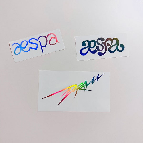 Kpop aespa Logo / Drama Vinyl Sticker Laptop, Phone Case, Wall, Car, Lightstick Decal