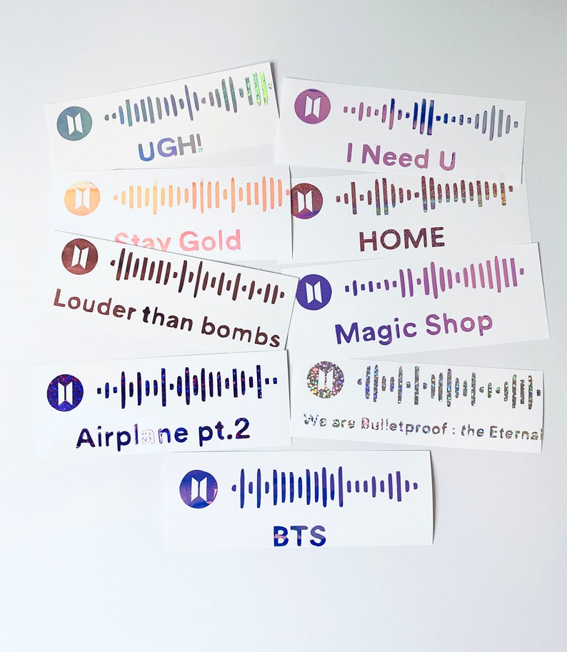 BTS Customizable Spotify Codes Vinyl Sticker Laptop Phone Etsy