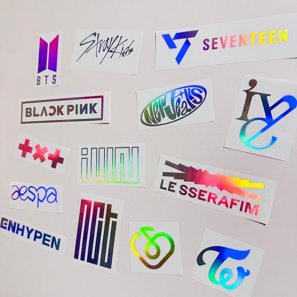 KPOP Logo BTS / NewJeans / Seventeen / Stray Kids / Blackpink / TXT / Twice Vinyl Sticker Laptop, Phone Case, Wall, Car, Lightstick Decal