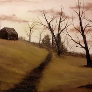 18&quot;x24&quot; | Golden Knoll | Bob Ross inspired oil painting on canvas
