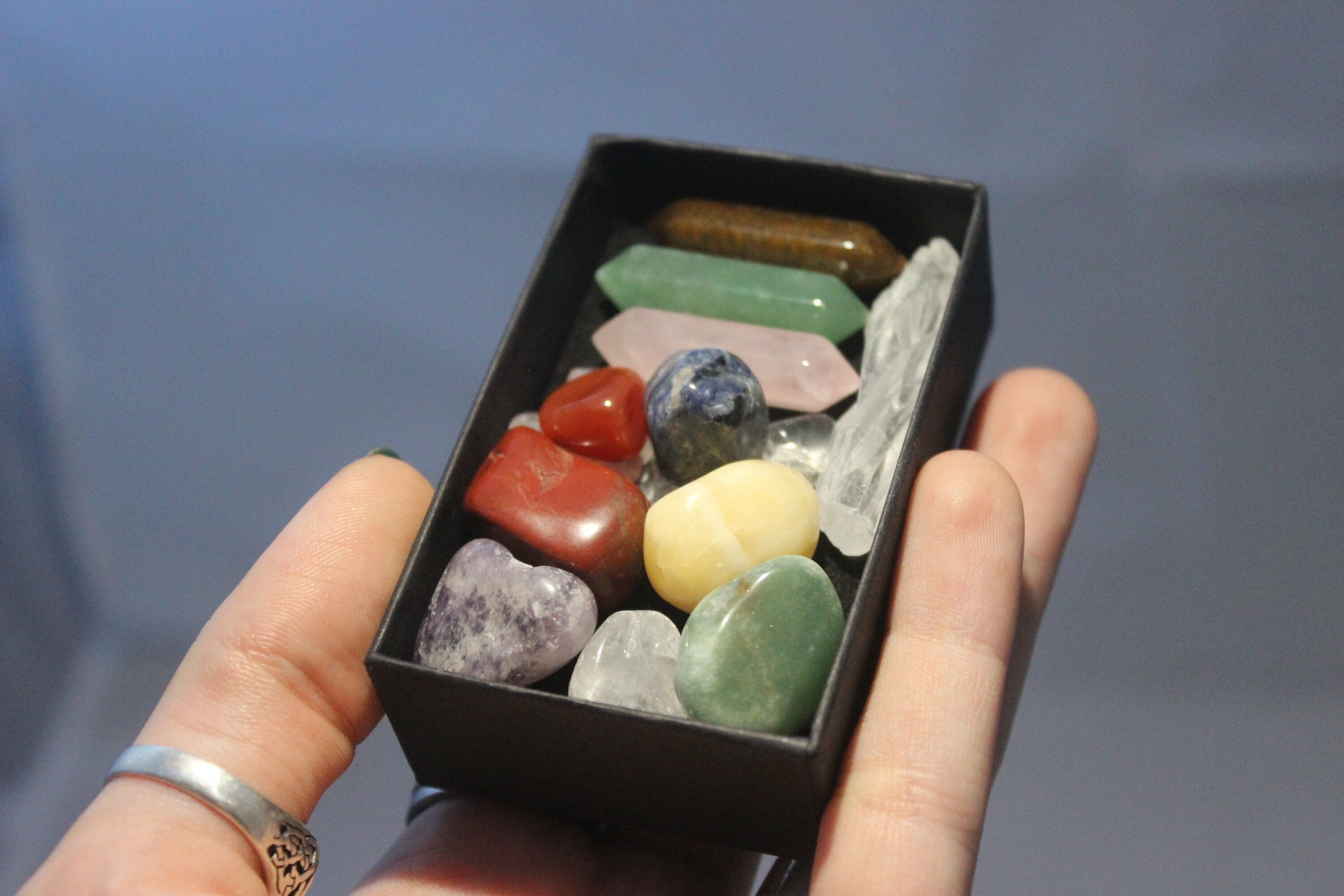 Boite Multi Pierre Permettant de Débuter La Lithothérapie