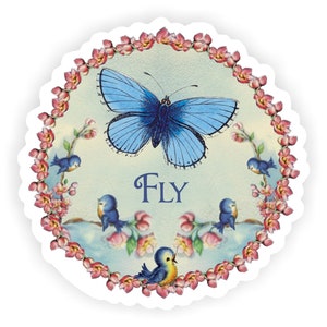 Heart the Moment Sticker, Fly Butterfly