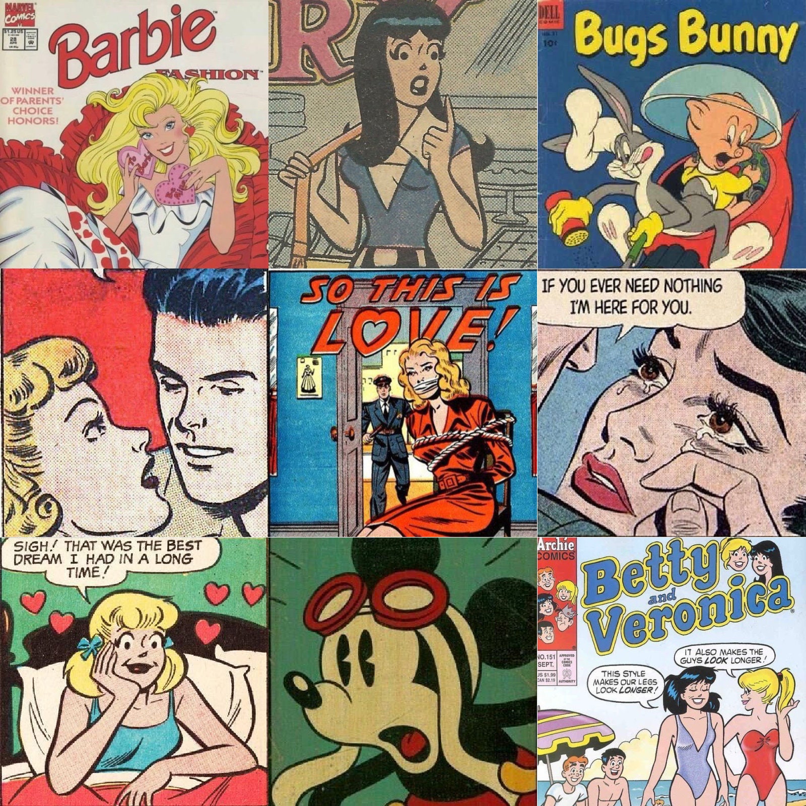 Retro vintage comic wall collage kit trendy aesthetic Etsy