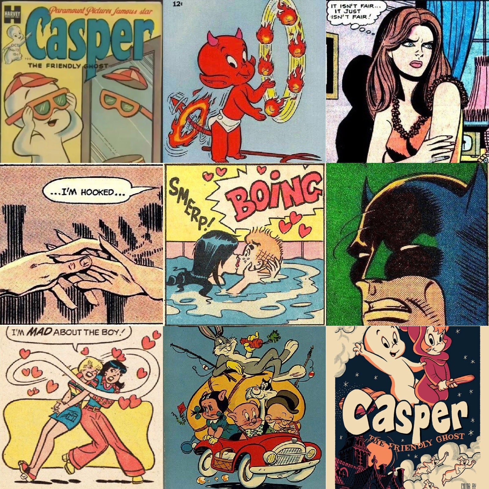 Retro vintage comic wall collage kit trendy aesthetic Etsy