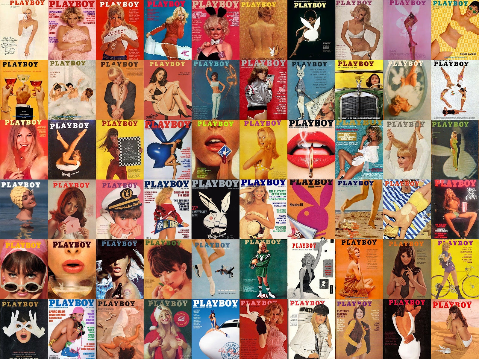 playboy cover collage camp shirt