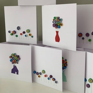 5 Pack of Handmade Millefiori Greetings Cards - Pack of 5 with envelopes