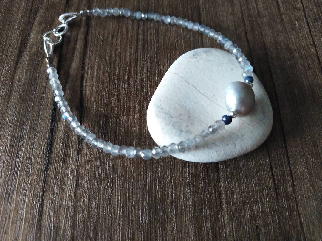 Bracciale Bangle Giovanni Raspini In Argento E Labradorite. New - Foto 5