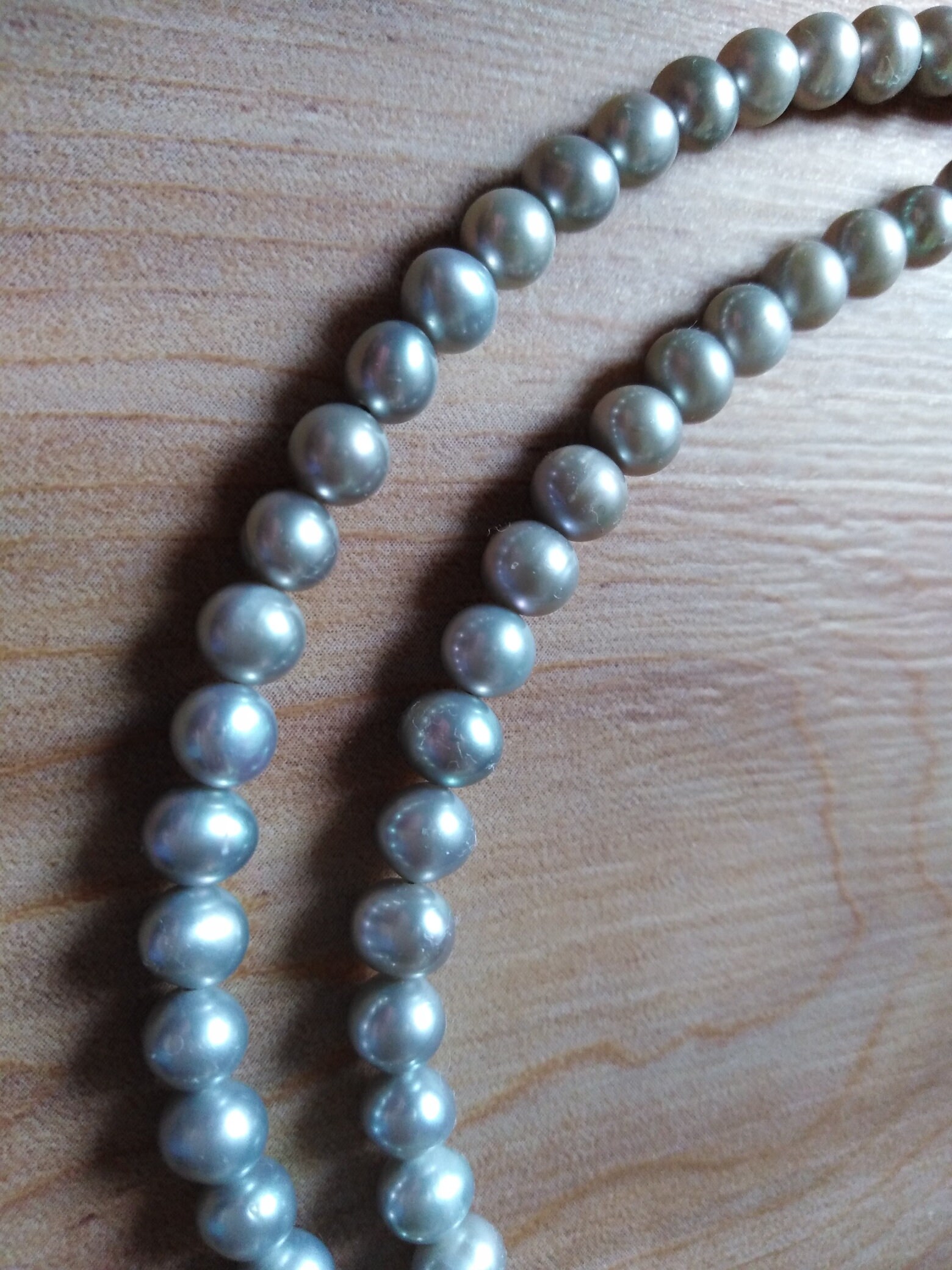 Collana di vere perle naturali grigio argento rotonde AAA da Etsy España