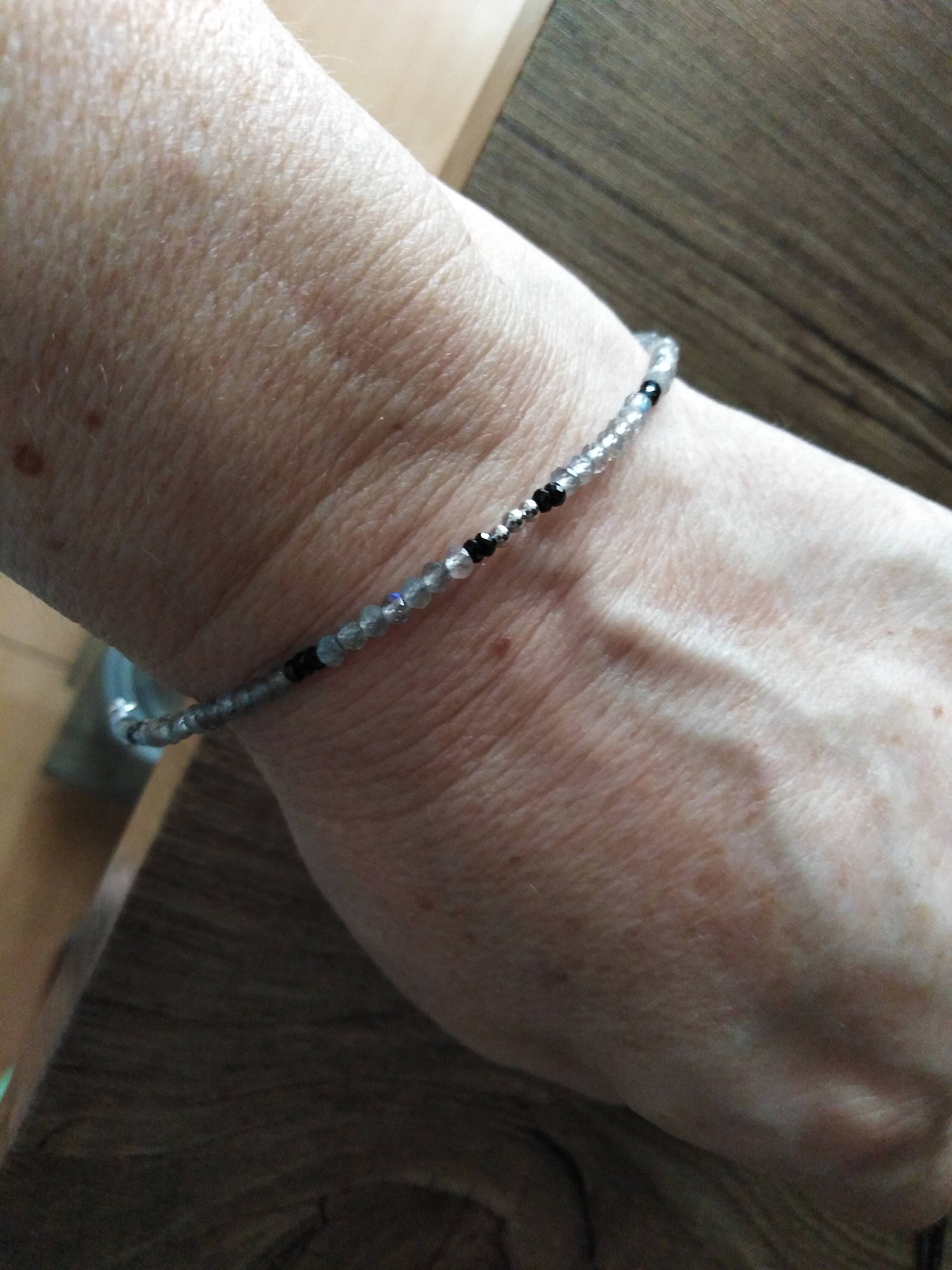 Bracciale Uomo Donna In Acciaio Inox Con Rodonite Naturale 6mm - Regolabile 16,5-21 Cm, Artigianale Made In Italy, Gioiello Energetico Minimal