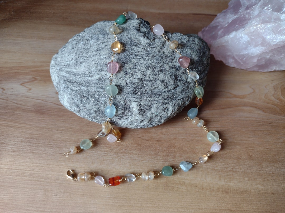 Ciondolo Con Pietra Preziosa Arcobaleno In Pietra Di Luna - Foto 7