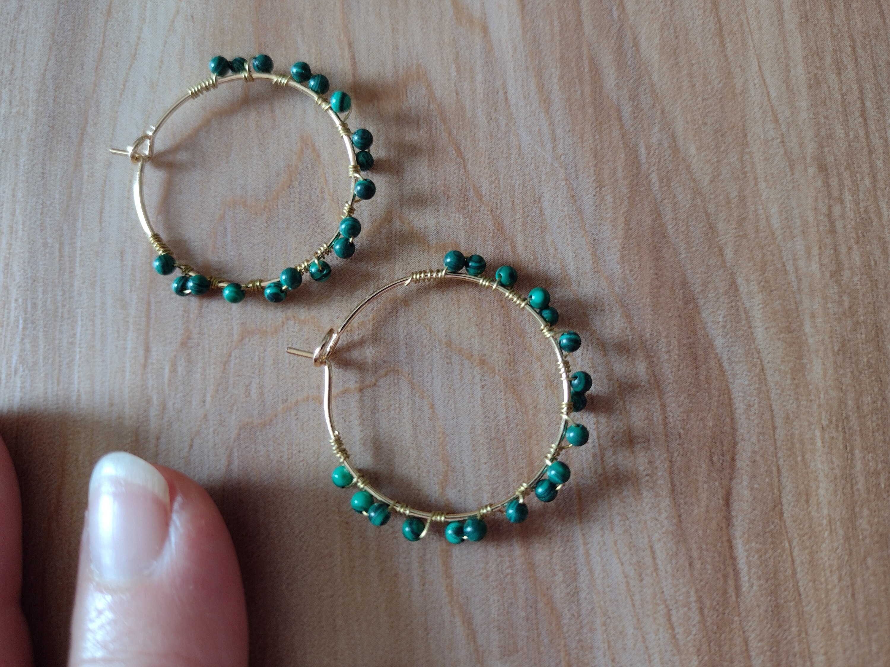 Orecchini A Cerchio Francese In Oro 10K - Foto 7