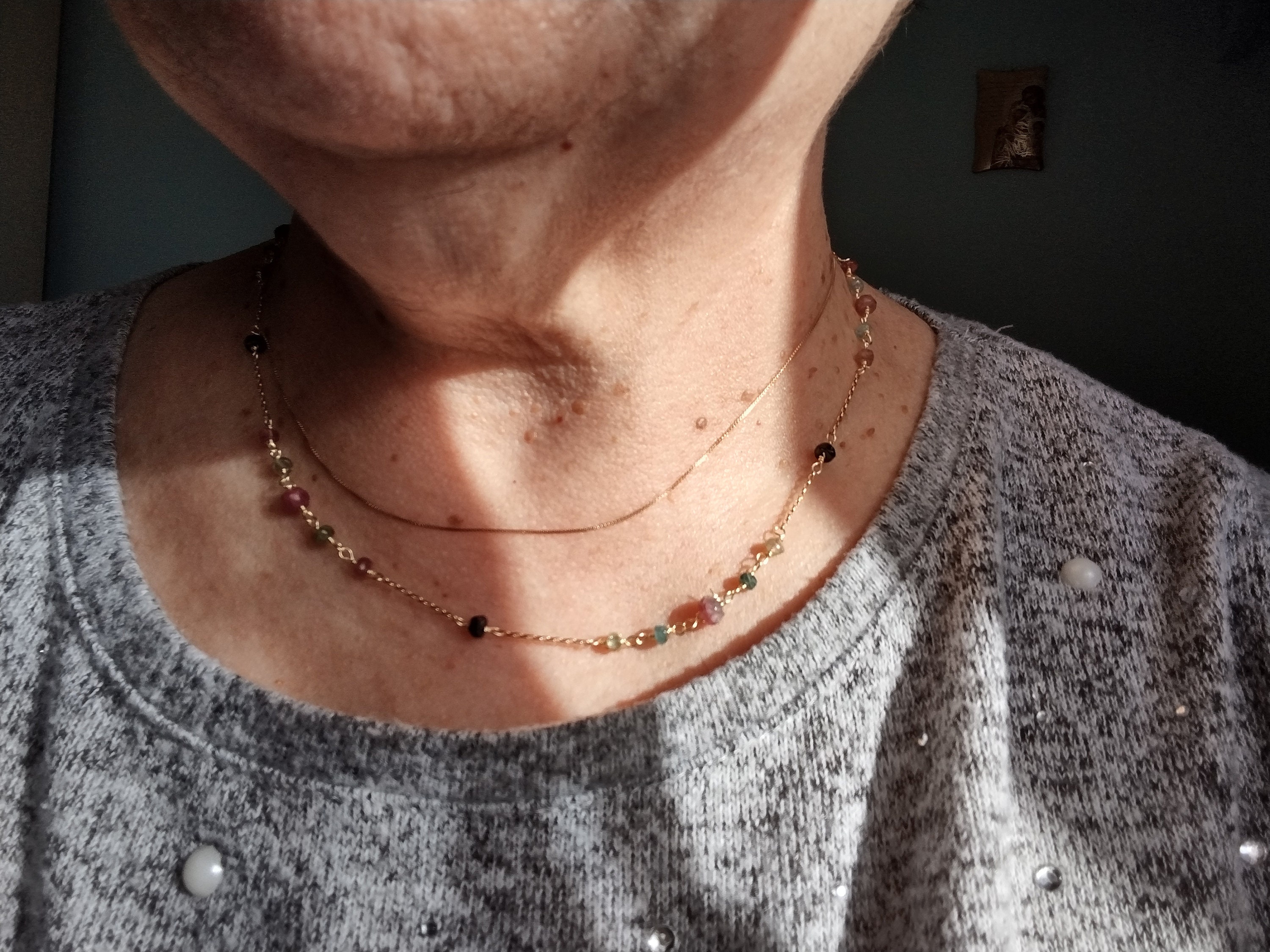 Collana Argento 925 Pl.oro 18k Con 