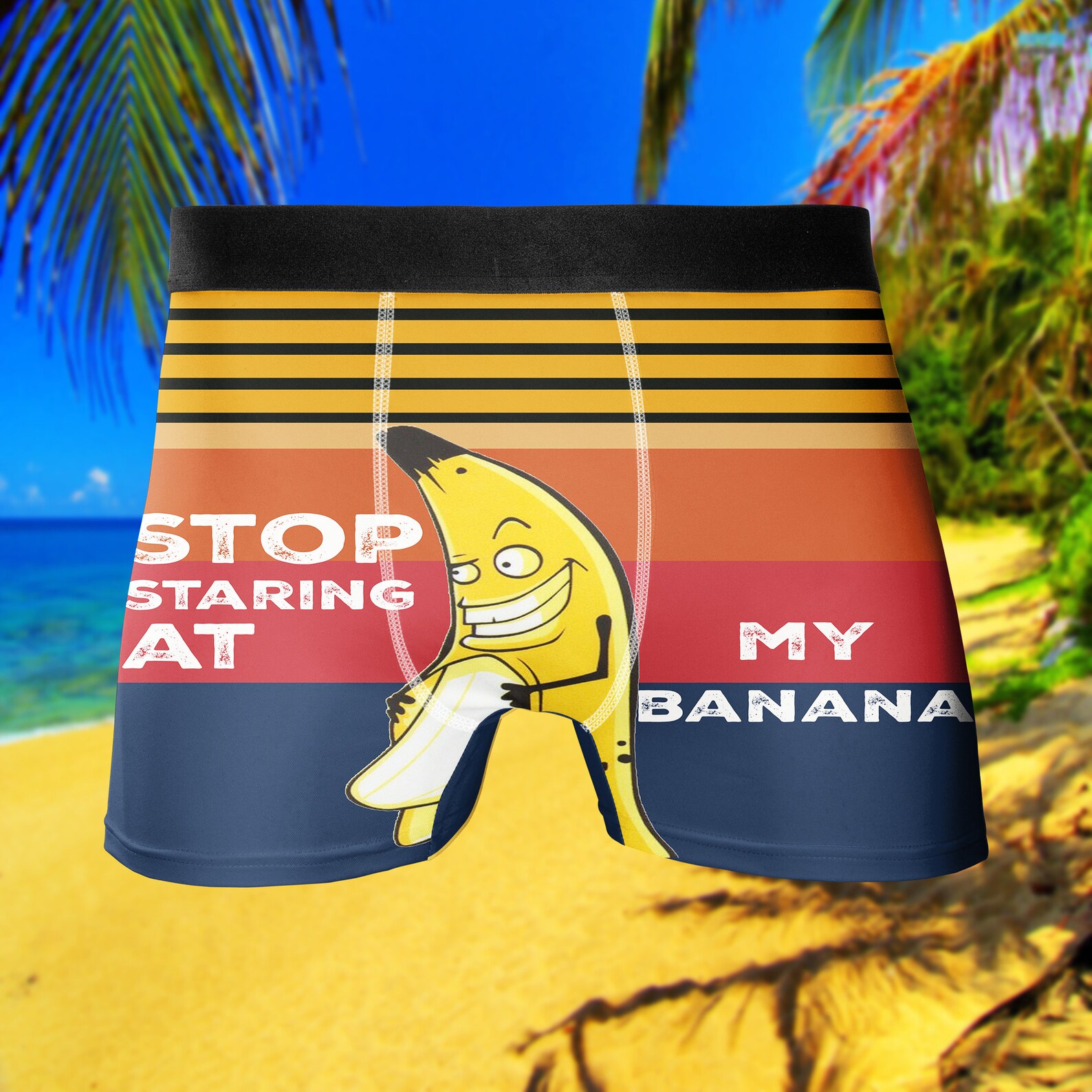 Stop Staring At My Banana Underwear Funny Banana Men Boxers Etsy