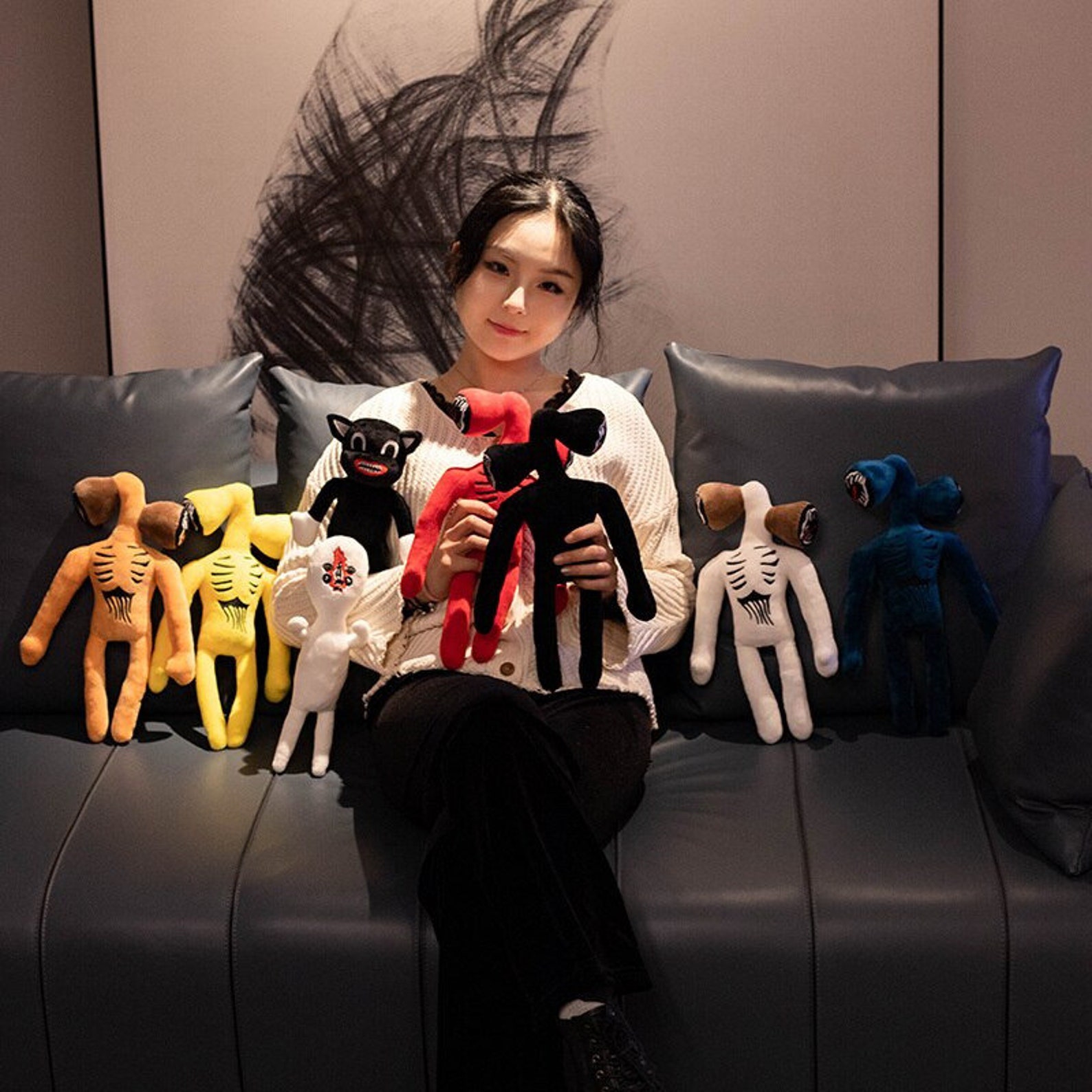 Siren Toy Head 9Pcs Lot New Anime Plush Doll Toys Scary | Etsy