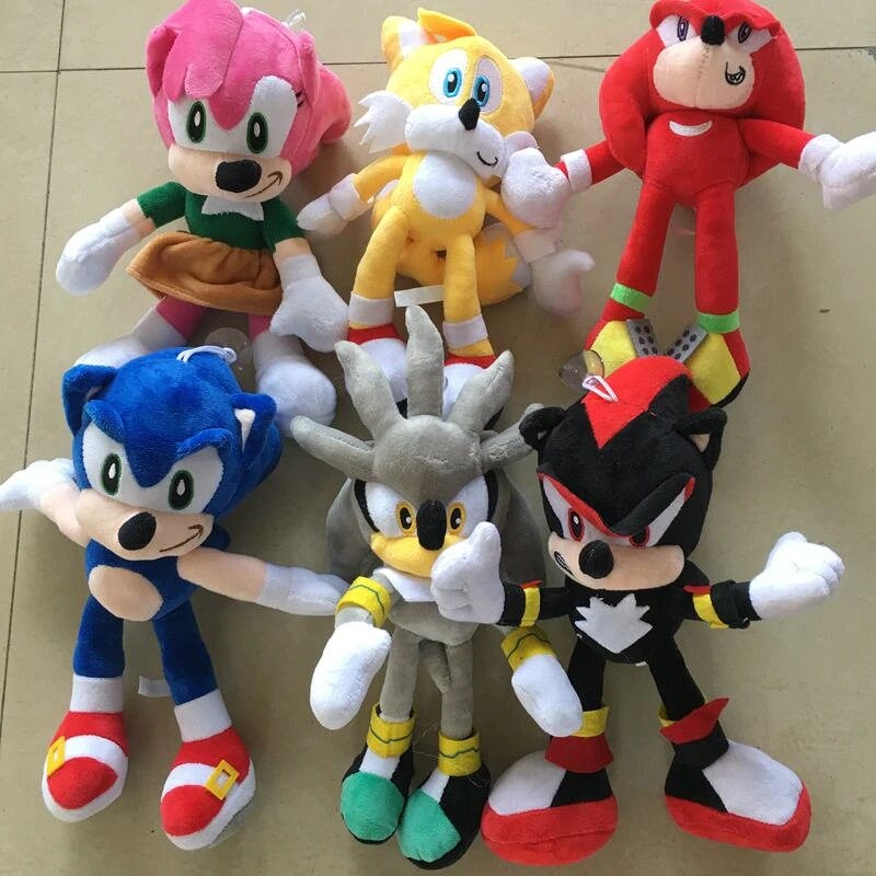 6pcs/lot 28-30cm Super Sonic Hedgehog Stuffed Animals PLush | Etsy