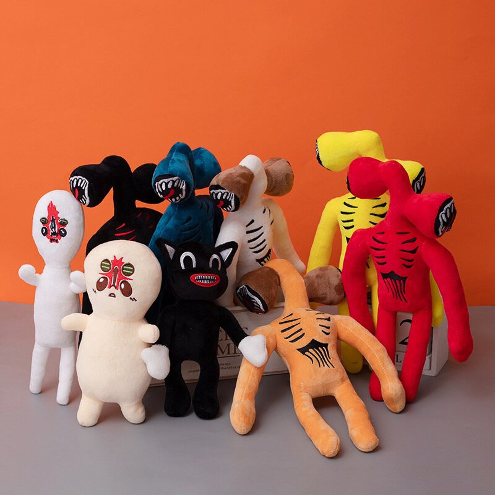 Siren Toy Head 9Pcs Lot New Anime Plush Doll Toys Scary | Etsy