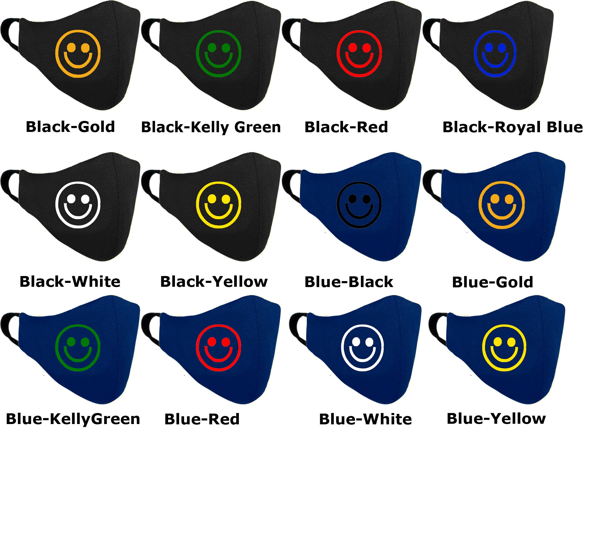 Happy Face Mask design Face Mask Kids Boys and Girls Face Etsy