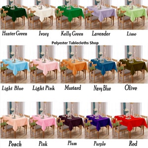 72&quot;x90&quot; Polyester Tablecloth: Rectangular Table Linens for Festive Dining
