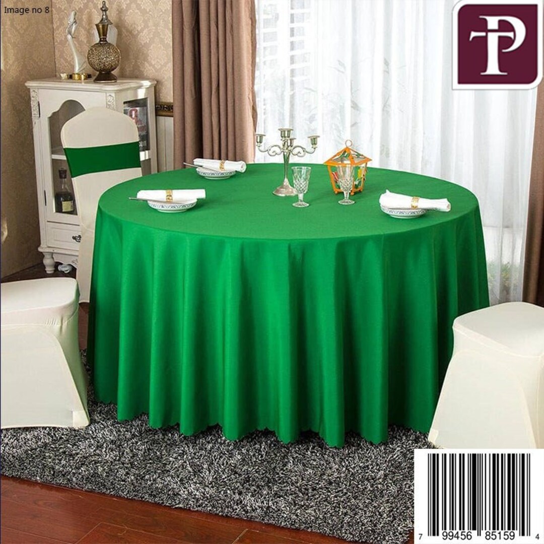 Round Polyester Tablecloth 120-inch Table Decorative Polyester - Etsy