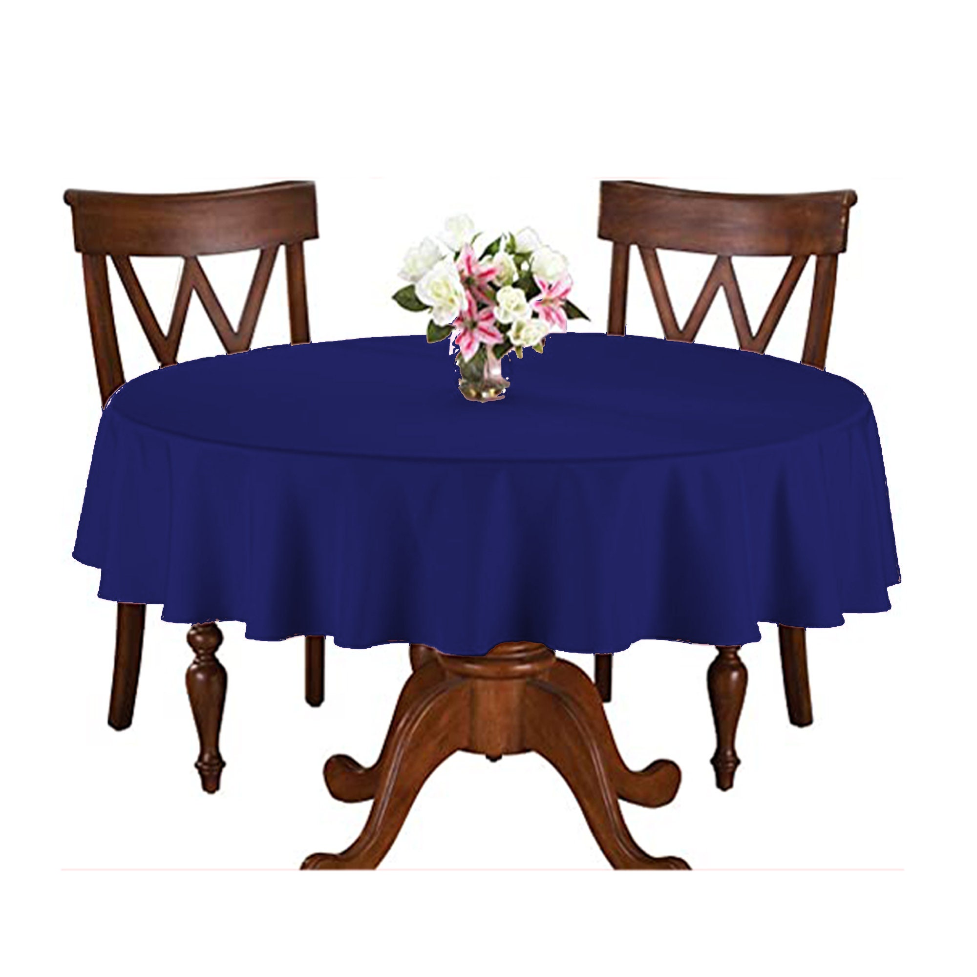 64 Polyester Round Tablecloth, Washable Linens, Dining Tablecloth Party