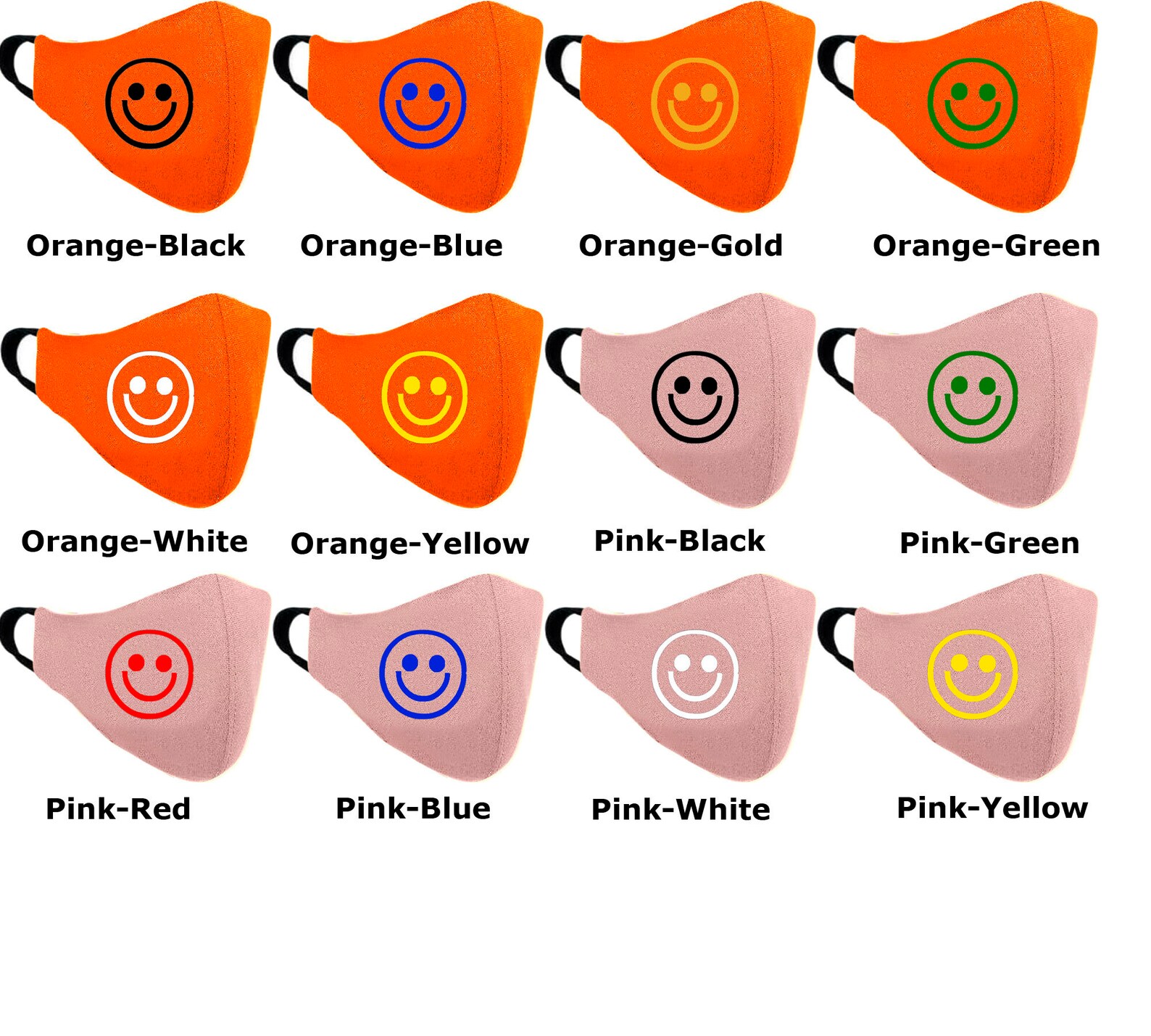 Happy Face Mask design Face Mask Kids Boys and Girls Face Etsy