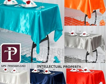 Satin Rectangular Tablecloth, satin table cover Versatile Rectangular Satin Tablecloths Weddings banquets parties  events restaurants hotels
