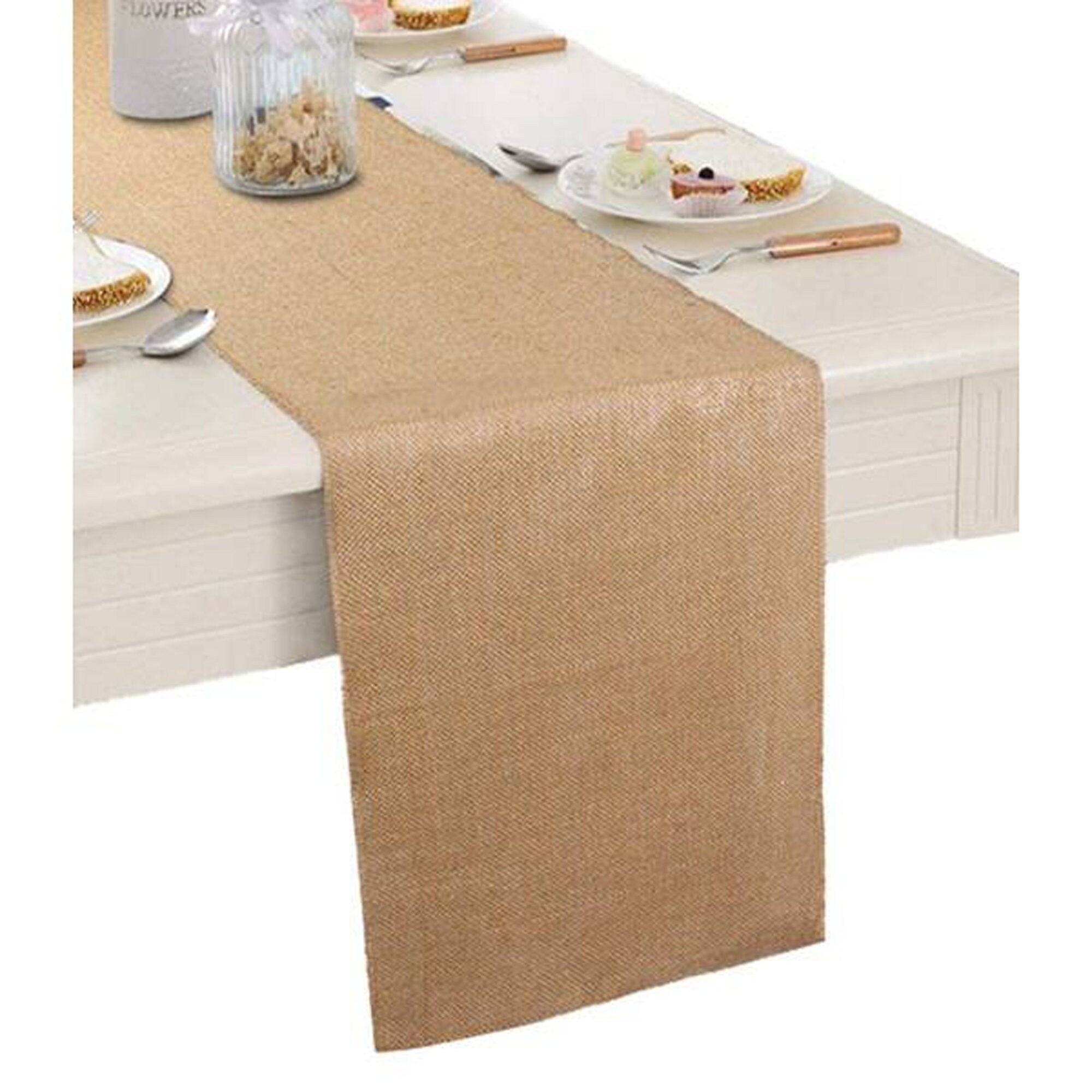 14x108 Burlap Table Runner Rustic Table Runner Bularp Etsy