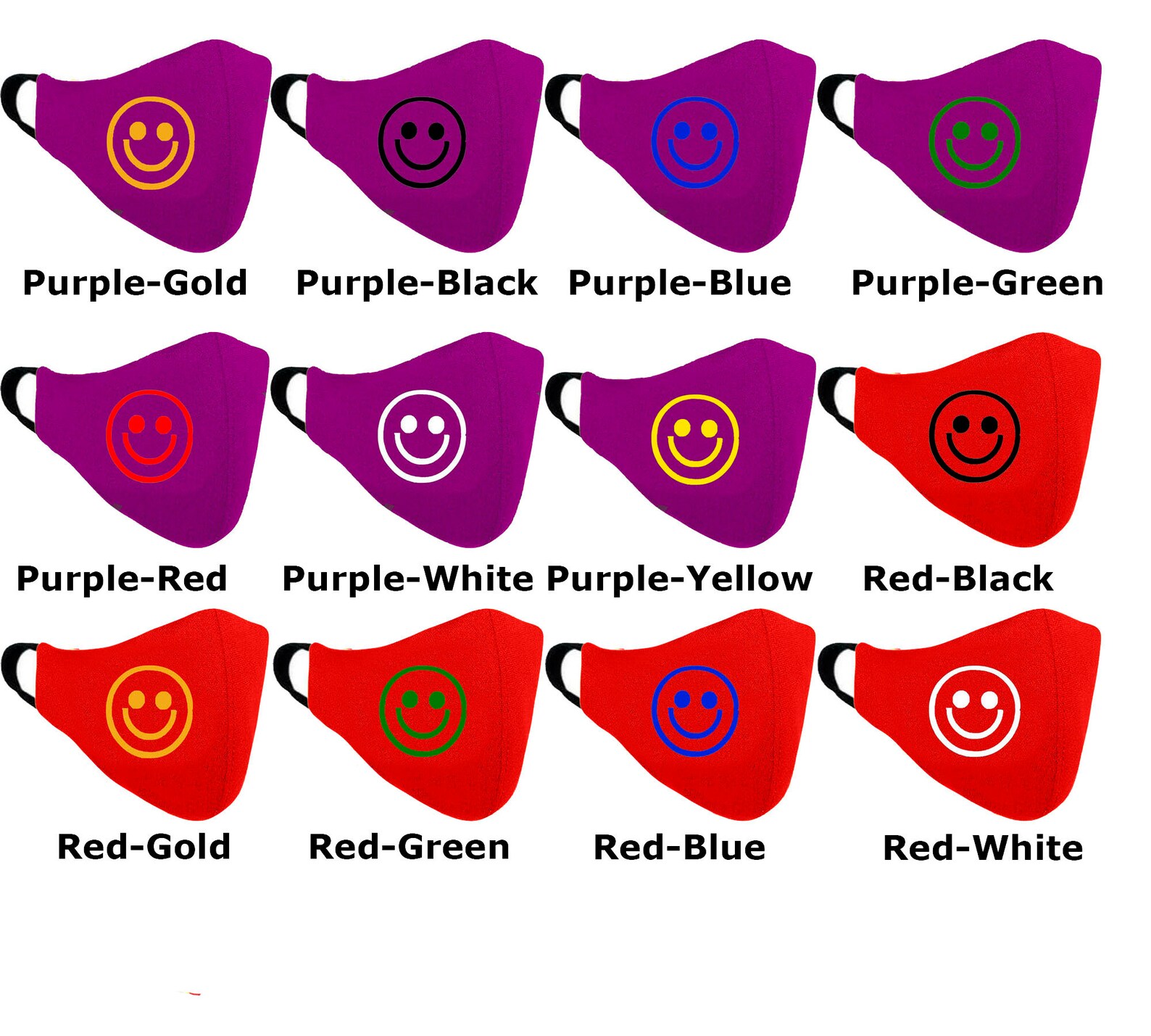 Happy Face Mask design Face Mask Kids Boys and Girls Face Etsy