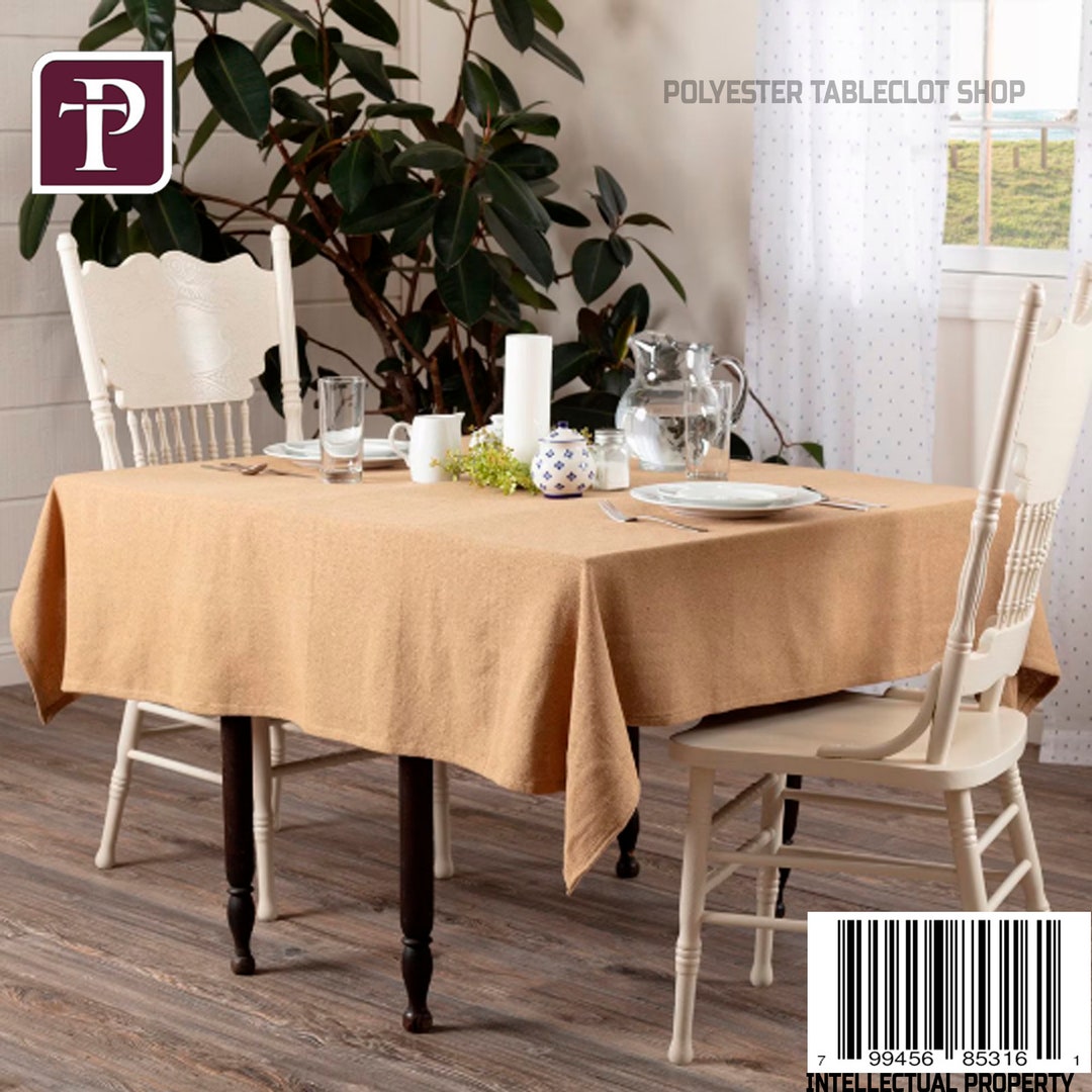 42x42 Rustic Burlap Square Tablecloth Farmhouse Dining Etsy New Zealand