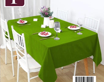 60 x 120 Inches  green linens  Linens, BirthdayParty tablecloth, Tablecloth rectangle, natural tablecloth, decor tablecloth rectangle