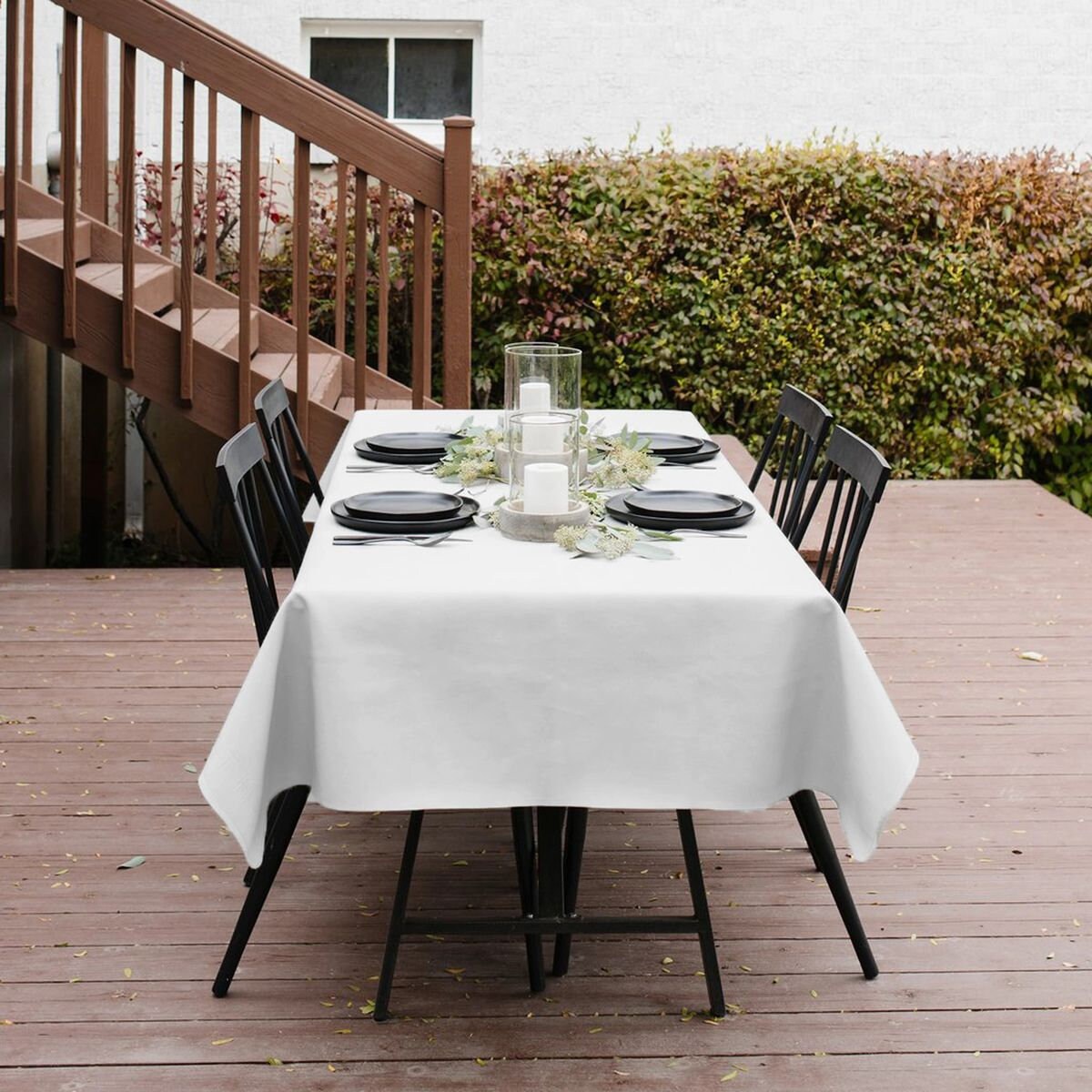 60x102in Purple Rectangular Polyester Tablecloth - PartyGo Rentals