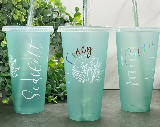 Starbucks Earth Day Cup Blue Reusable Cup Personalized Etsy