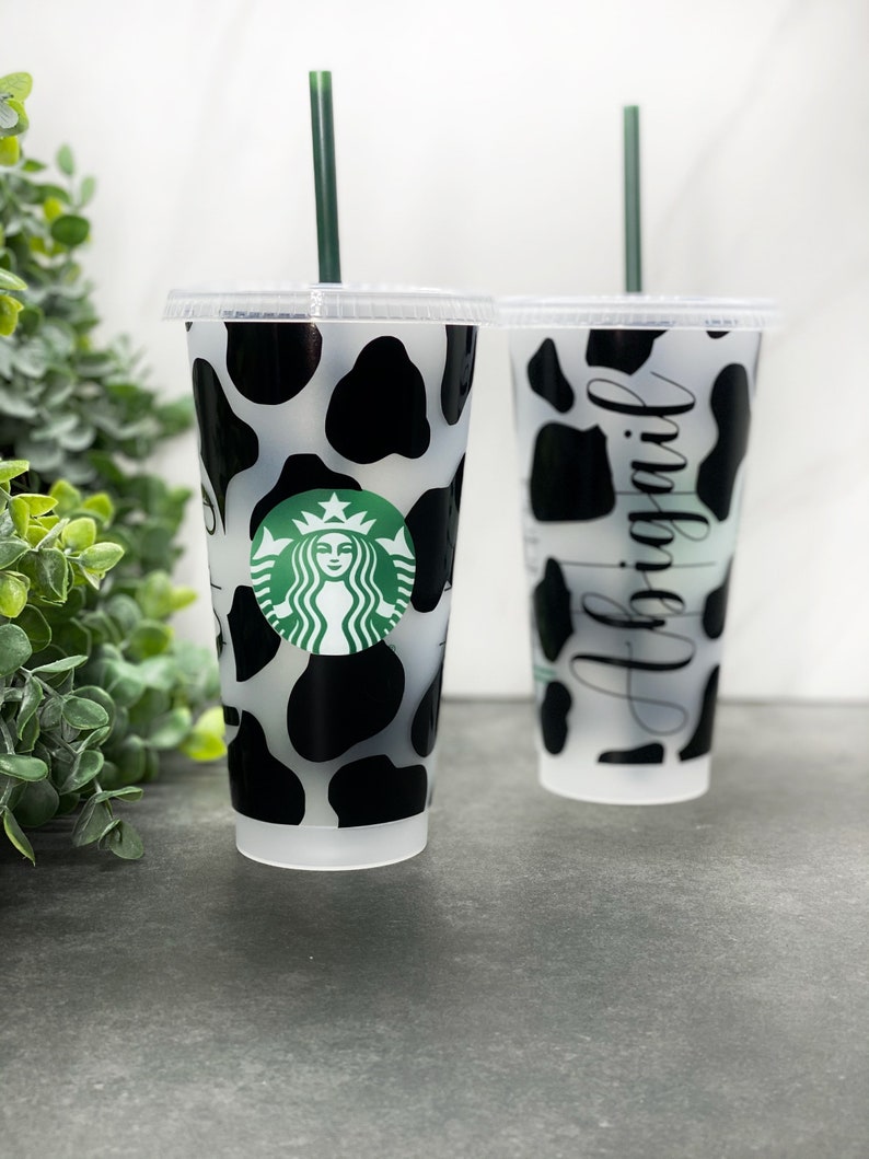 Cow Print Starbucks Cup | Cow Print Reusable Cup | Starbucks Cold Cup Cow Print | Cow Cup | Cow Spot Venti Cold Cup | Animal Print Tumbler 