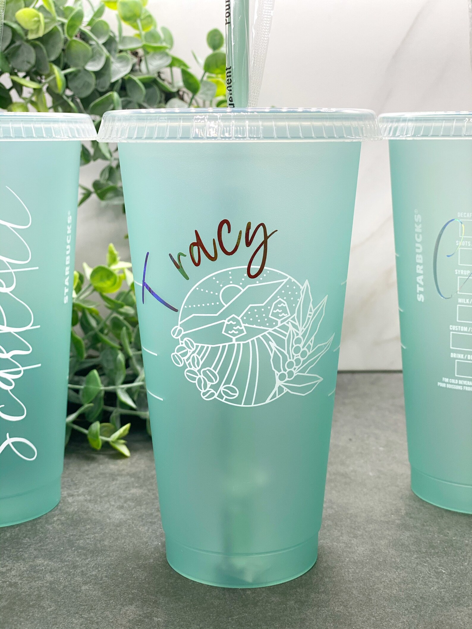 Starbucks Earth Day Cup Blue Reusable Cup Personalized Etsy