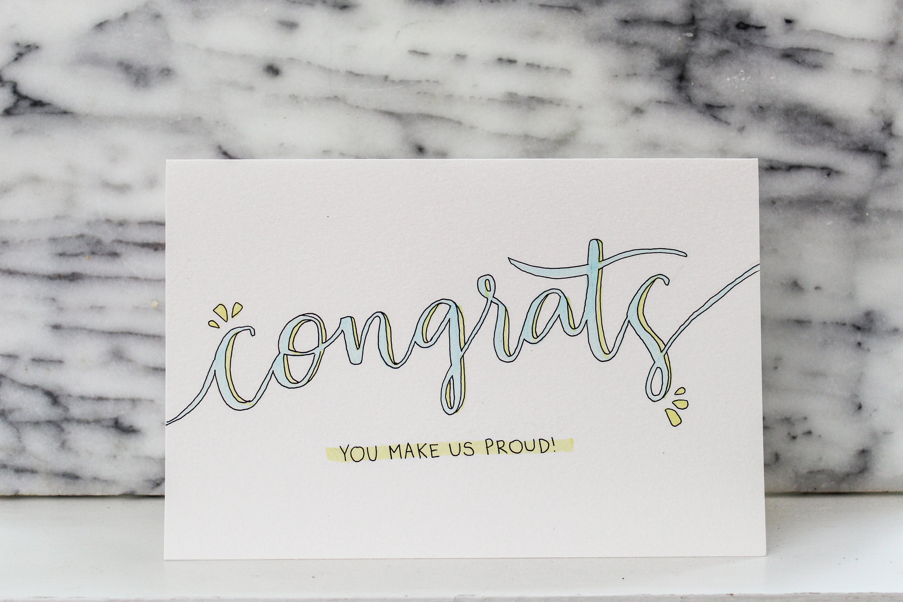 Hand Lettered Graduation Card Hand Lettered Congratulations Graduation Greeting Card - Etsy Australia