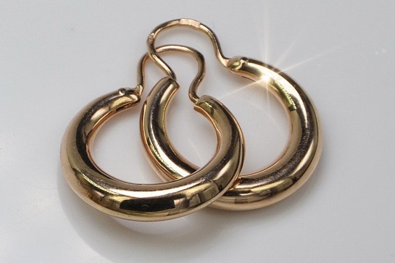 solid rose gold earrings