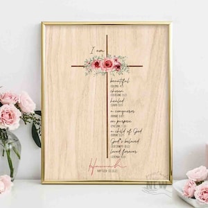 Baptism Gift Girl, Personalized PRINTABLE, Baby Girl Gift, Nursery Wall Art, Godchild Baptism Sign Dedication Gift, Nursery Decor, Christian