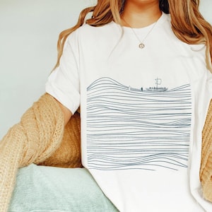 Walk on Water Boho Christian Graphic Tshirt, Christian shirt, Christian Gifts, Bible verse tee, Faith Trendy Retro Vintage Religious Apparel