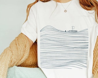 Walk on Water Boho Christian Graphic Tshirt, Christian shirt, Christian Gifts, Bible verse tee, Faith Trendy Retro Vintage Religious Apparel