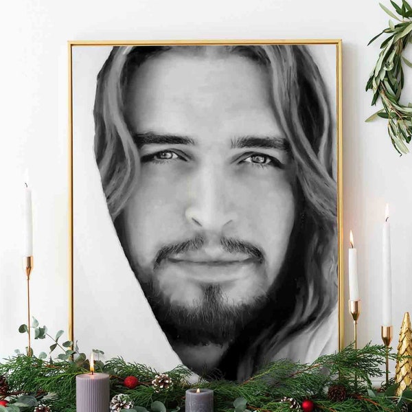 LDS Jesus Christ Portrait Print, Jesus Painting, Jesus Portrait, Jesus Picture, LDS Art picture, Christian Gift, Baptism Gift, Housewarming