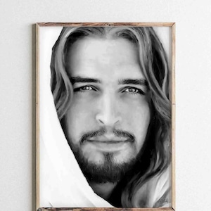 Jesus Christ Wooden Frame Portrait Print, Jesus Painting, Jesus Portrait, Jesus Picture Christian Art Jesus Christ LDS picture LDS Art Gift