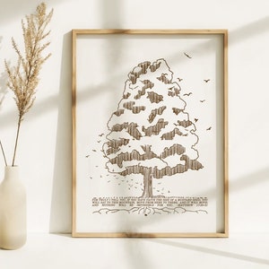 Parable of the Mustard Seed DIGITAL DOWNLOAD, Christian Modern Bible Verse Matthew 17 Wall Art Jesus print Bible Sketch Scripture Home Decor
