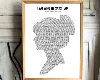 Christian Woman Fingerprint 70 Bible Verses on Identity, Christ, Bible Art, Scripture Word, Baptism Gift, Gods fingerprint, Mothers Day Gift