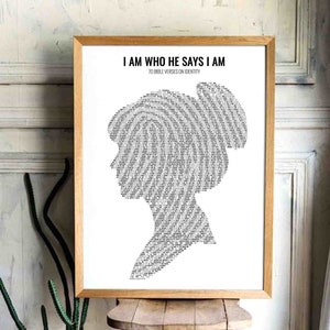 Christian Woman Fingerprint 70 Bible Verses on Identity, Christ, Bible Art, Scripture Word, Baptism Gift, Gods fingerprint, Mothers Day Gift